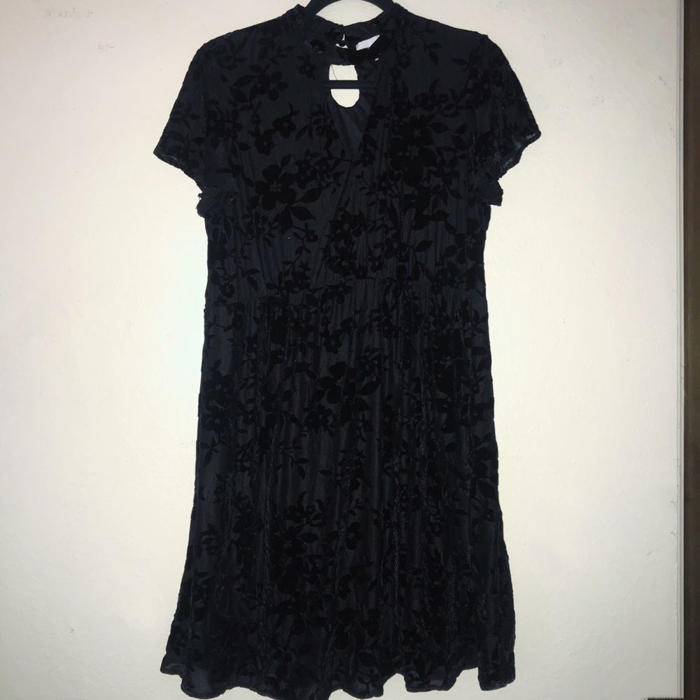 Flirty Black Halter Dress